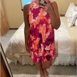 MULTI color tie-dye sundress size medium